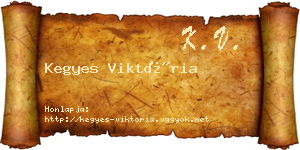 Kegyes Viktória névjegykártya